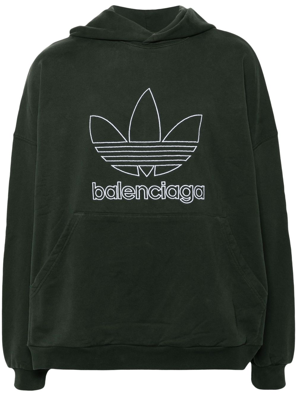 x Adidas embroidered-logo hoodie