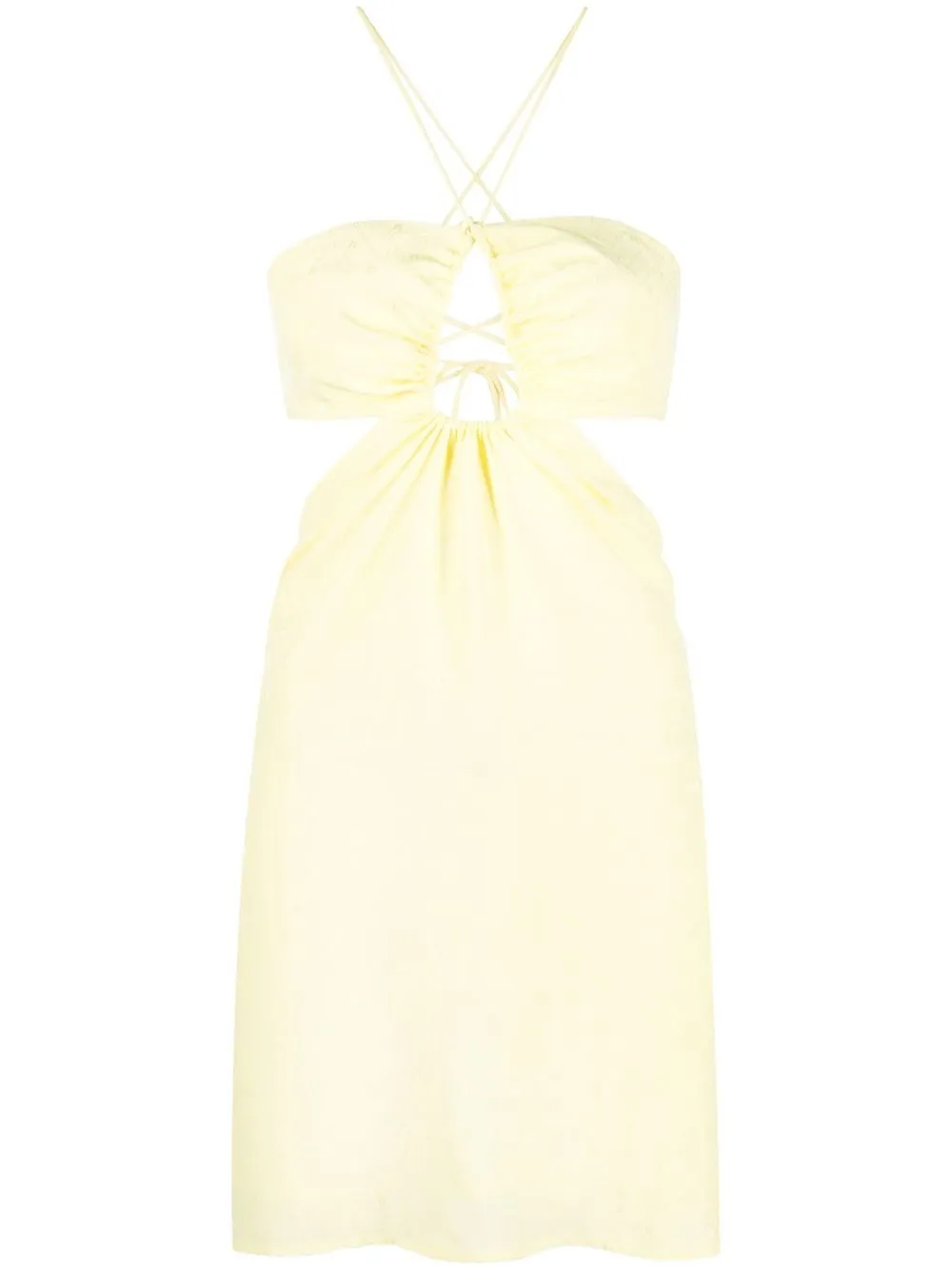 

ROTATE Nanna cut-out mini dress - Yellow