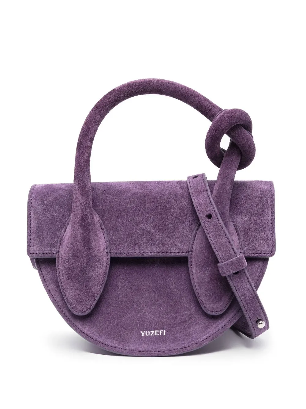 

Yuzefi Pretzel suede crossbody bag - Purple