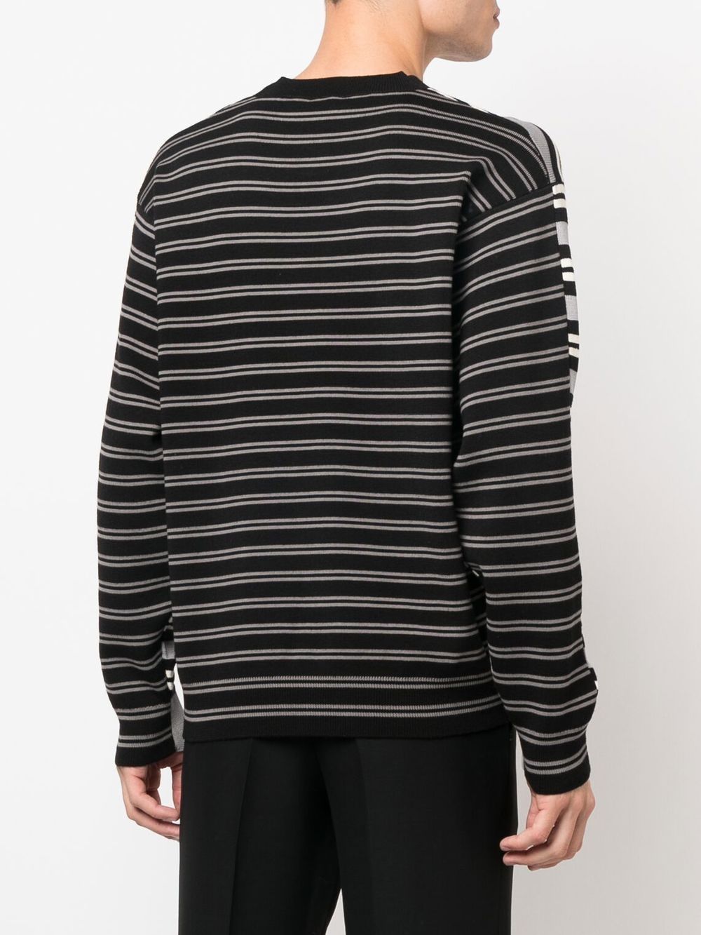 Kenzo floral-embroidered striped jumper Men