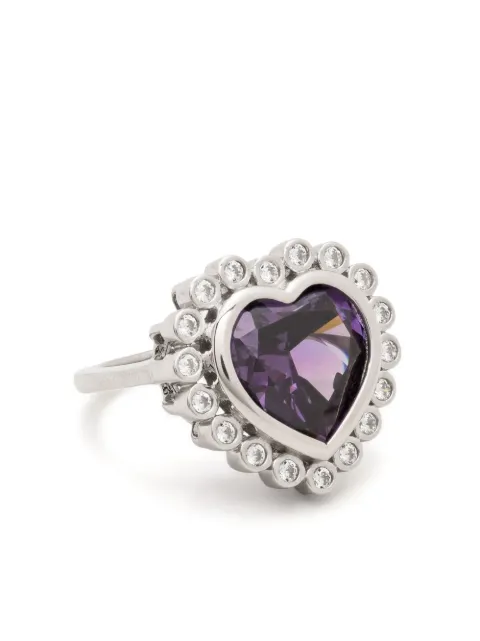 NUMBERING Heart sterling silver ring 