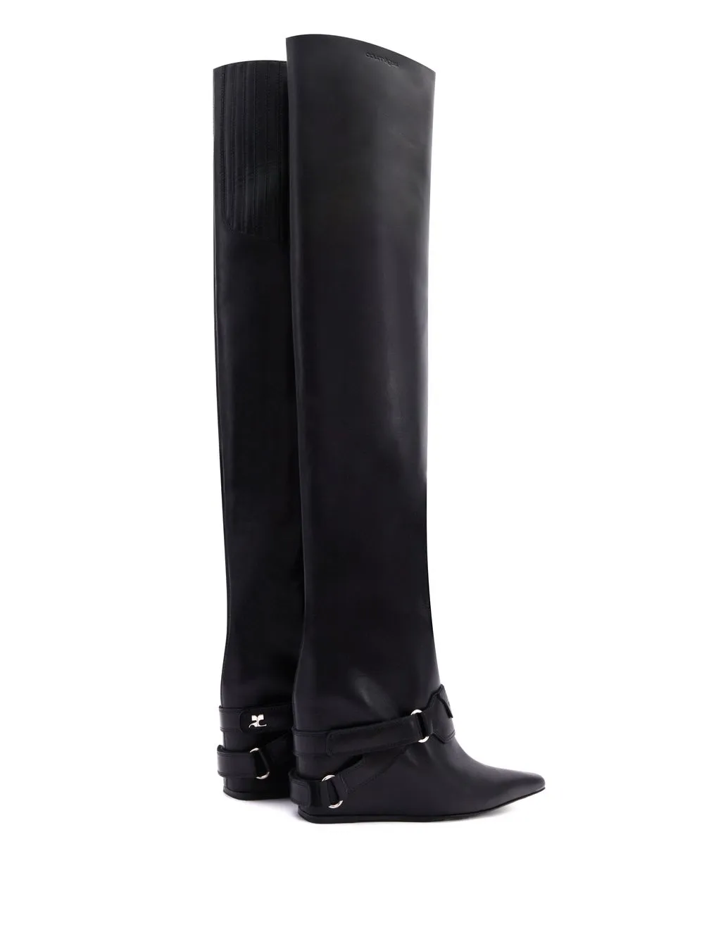  Courrèges Stiefel Mit Wedge Absatz   Schwarz 