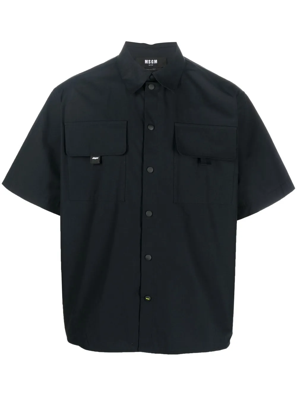 

MSGM flap-pocket short-sleeve shirt - Black