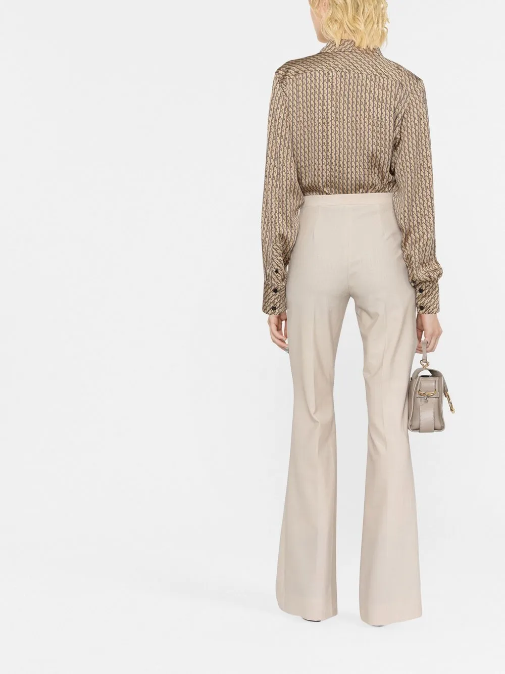 Victoria Beckham monogramprint longsleeved Shirt Farfetch