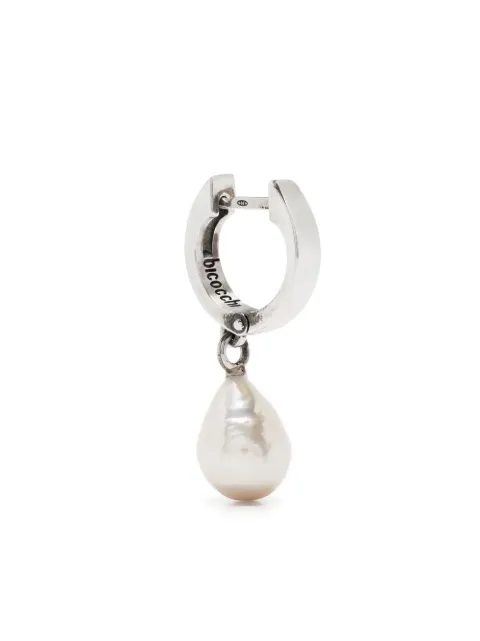 Emanuele Bicocchi drop-pearl huggie hoop earring