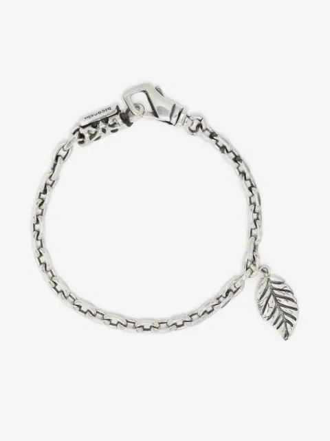 Emanuele Bicocchi leaf-detail chain-link bracelet