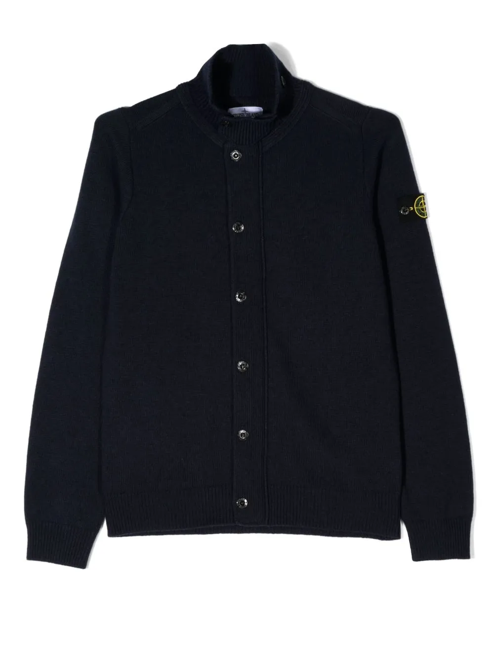 

Stone Island Junior cárdigan con parche de brújula - Azul