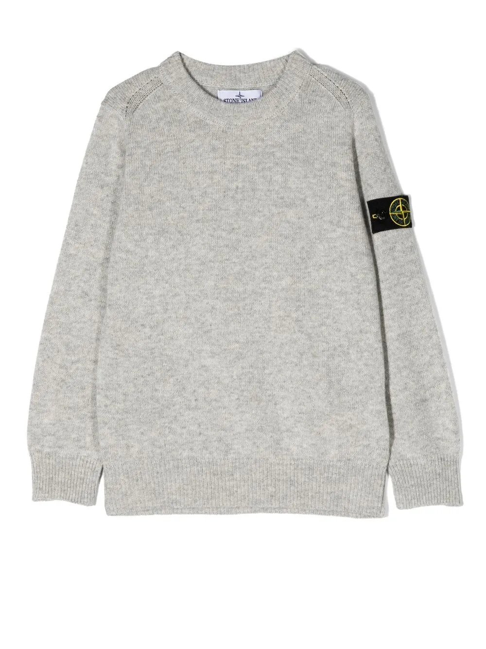 

Stone Island Junior suéter con parche compass - Gris