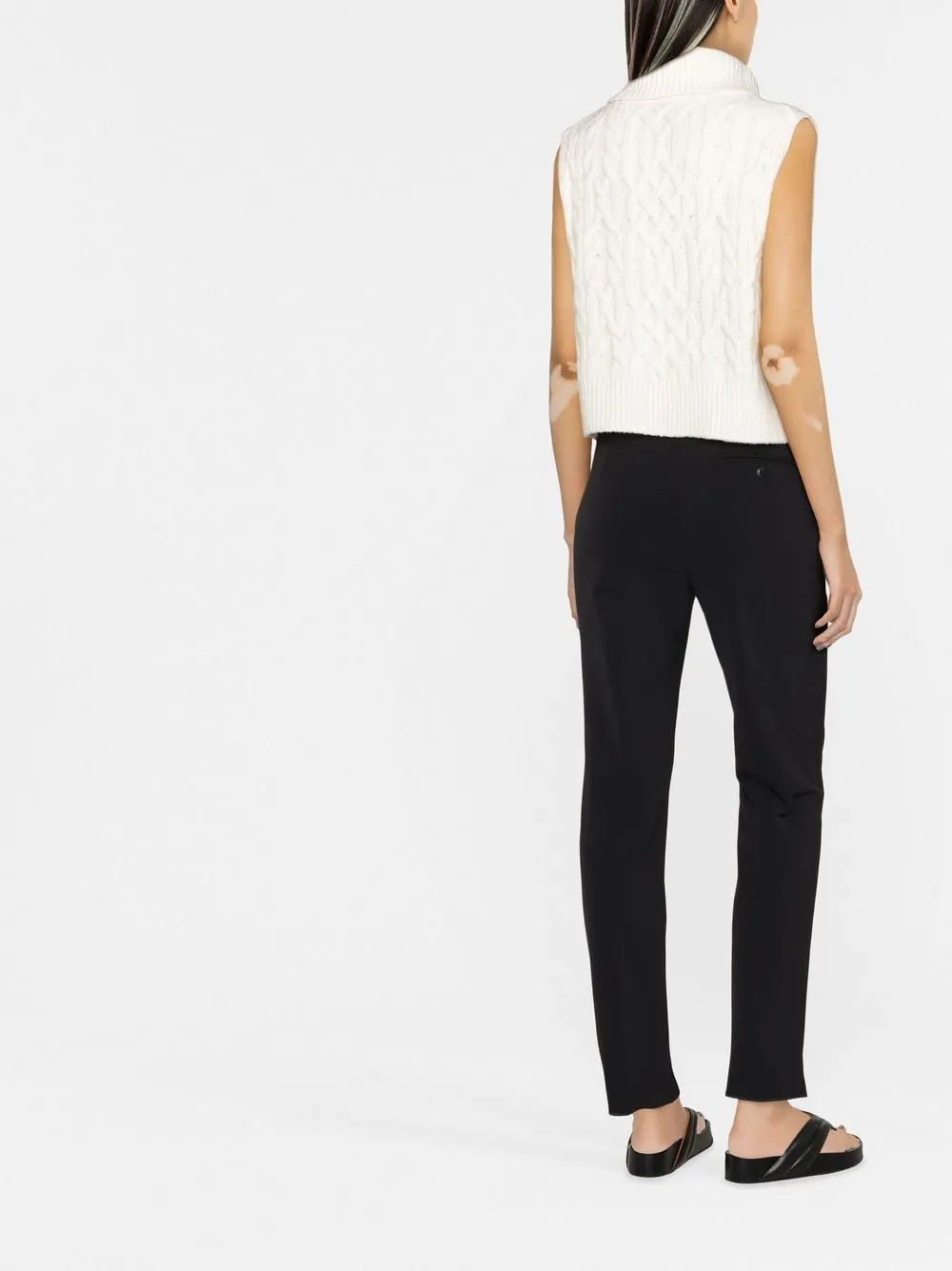 'S Max Mara Pantalon met toelopende pijpen Zwart