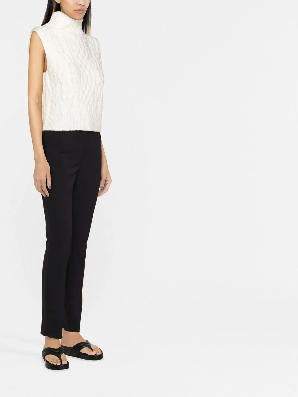 'S Max Mara Pantalon met toelopende pijpen Zwart