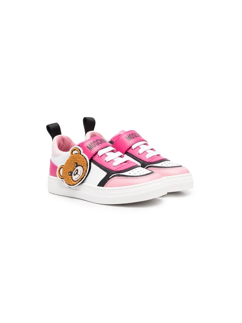 

Moschino Kids tenis con motivo Teddy Bear - Rosado