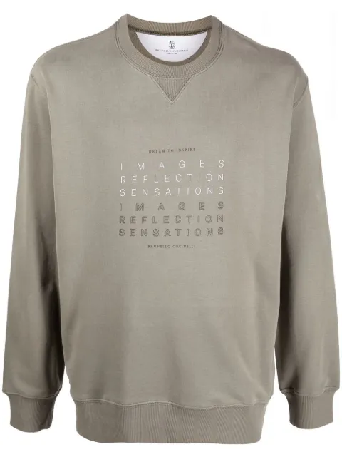 Brunello Cucinelli logo-print detail sweatshirt