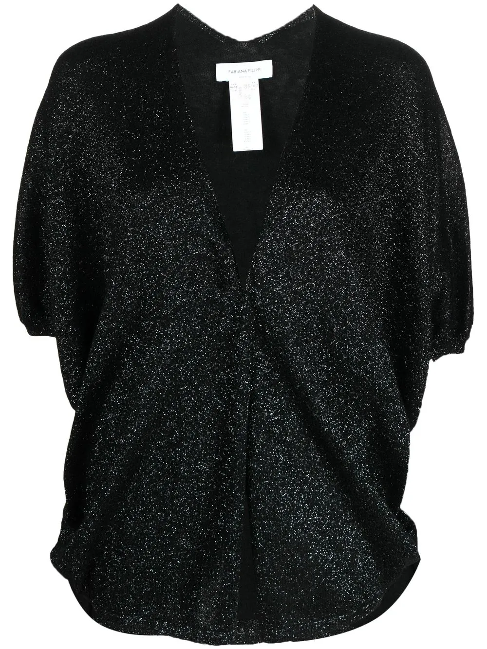 

Fabiana Filippi fine-knit open-front cardigan - Black