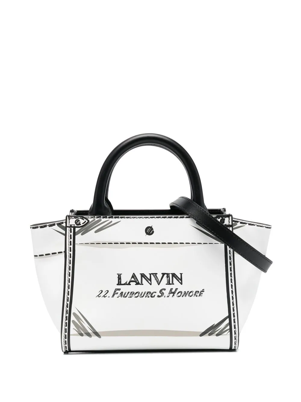 

Lanvin tote con logo estampado - Blanco