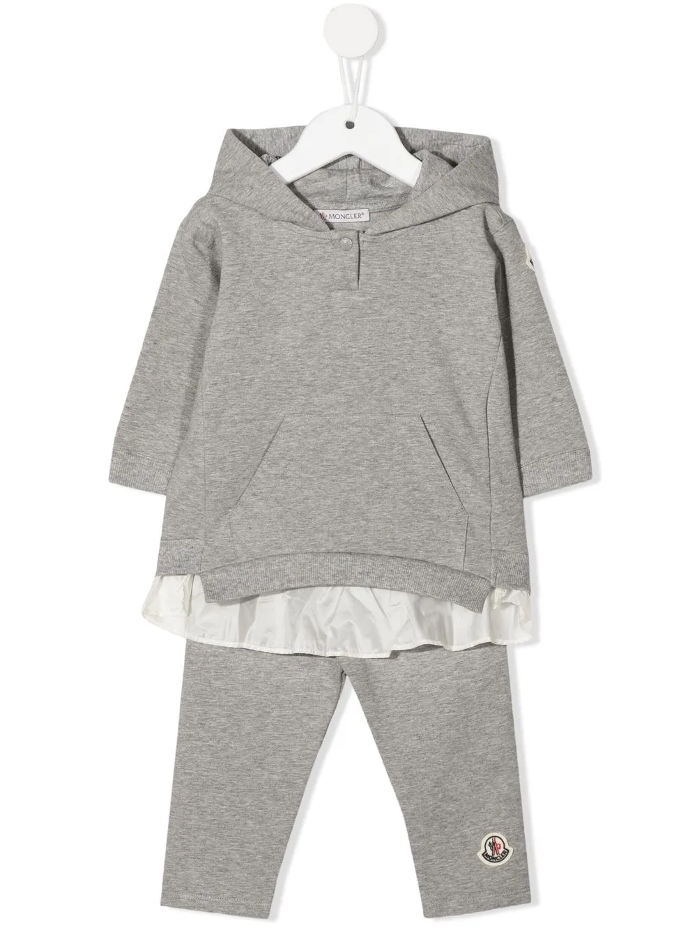 

Moncler Enfant traje deportivo con parche del logo - Gris