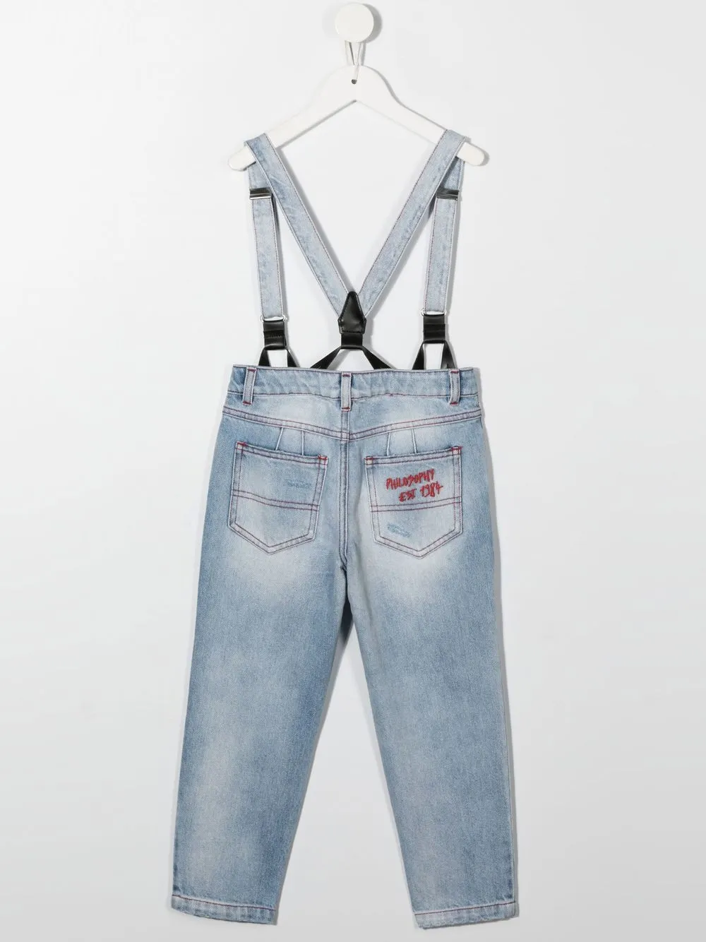 Philosophy Di Lorenzo Serafini Kids Jeans met geborduurd logo - Blauw