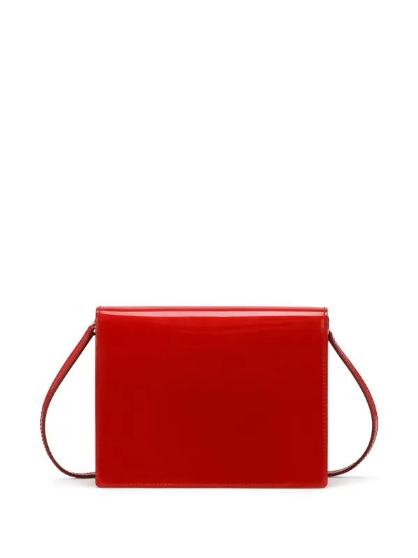 【VIP価格】DOLCE & GABBANA Maroon Leather Crossbody Bag DOLCE & GABBANA Smooth Calfskin Mini DG Amore Shoulder Bag