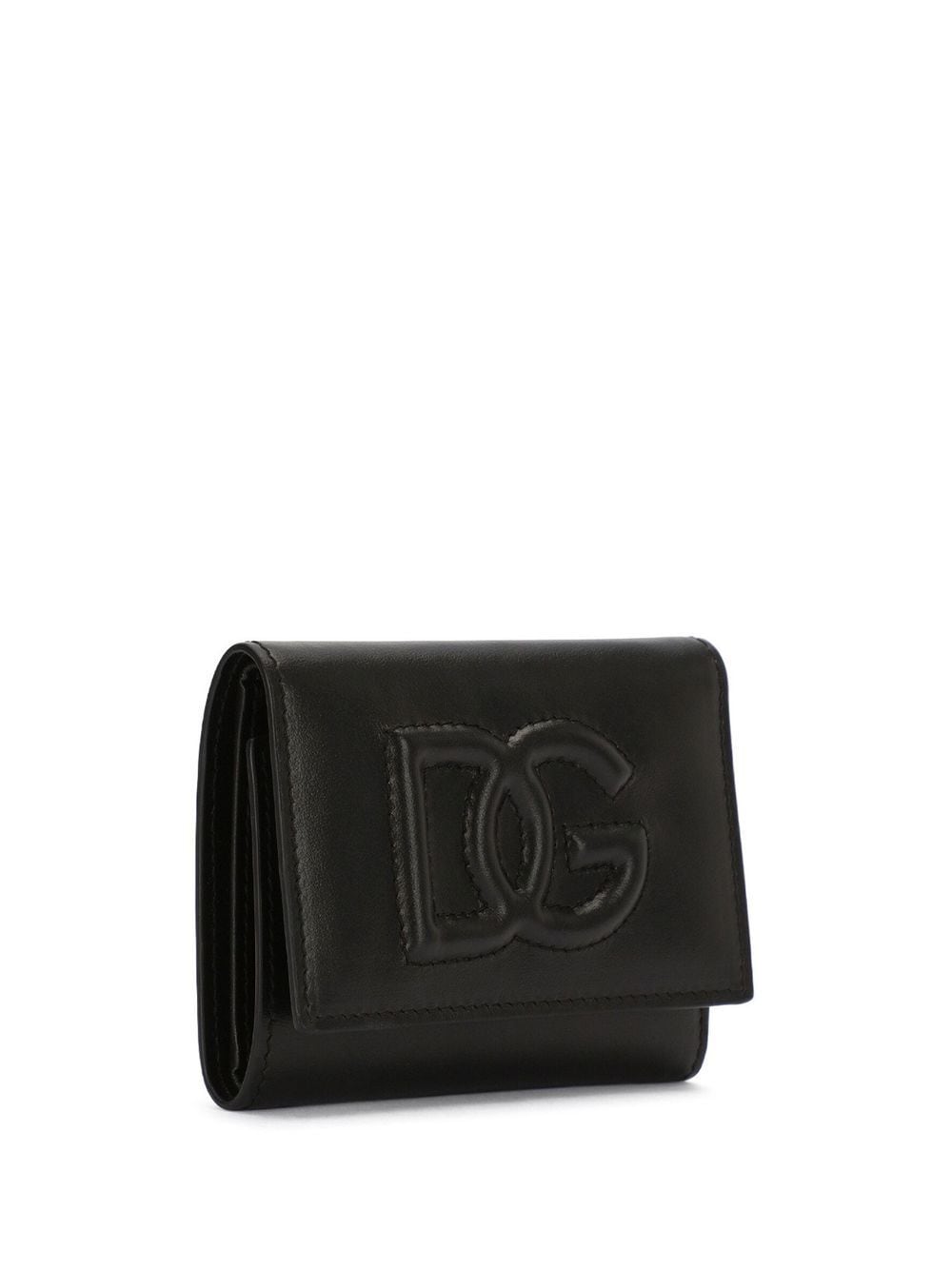 Shop Dolce & Gabbana Dg-logo Embossed Leather Wallet In Black