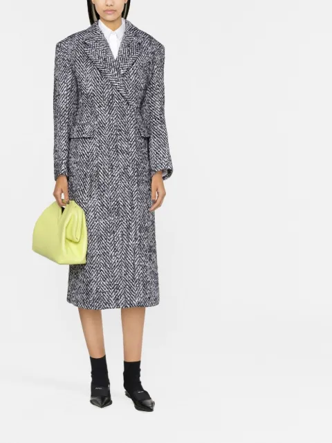 Prada single-breasted herringbone coat P655PS222117I - 1