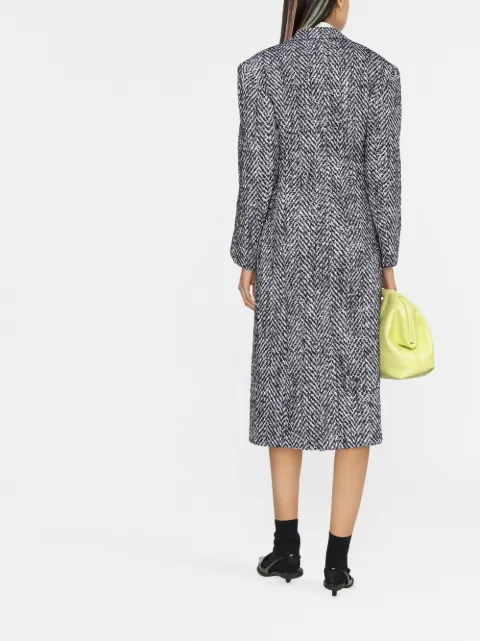 Prada single-breasted herringbone coat P655PS222117I - 2