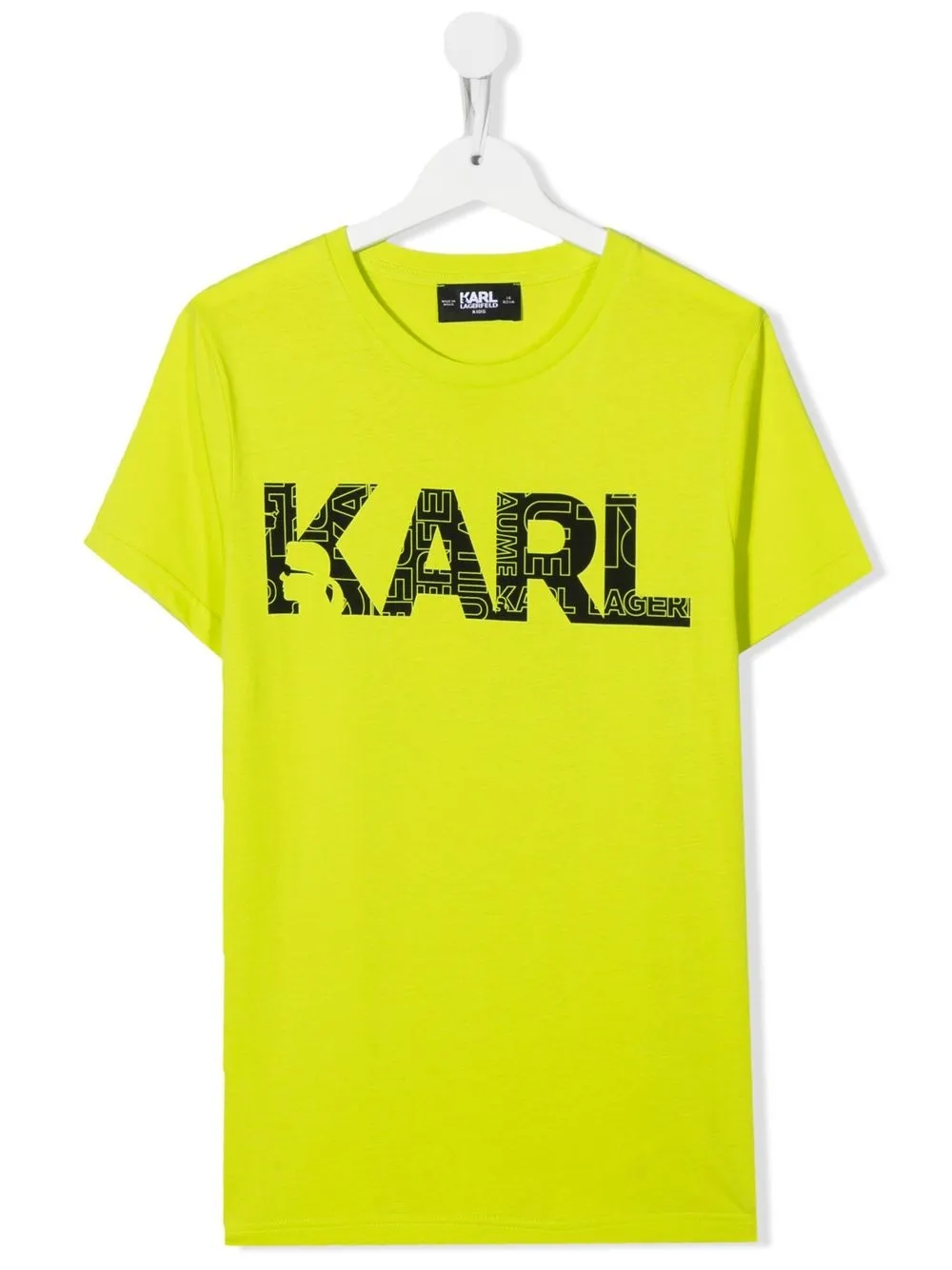 

Karl Lagerfeld Kids playera con logo y cuello redondo - Amarillo