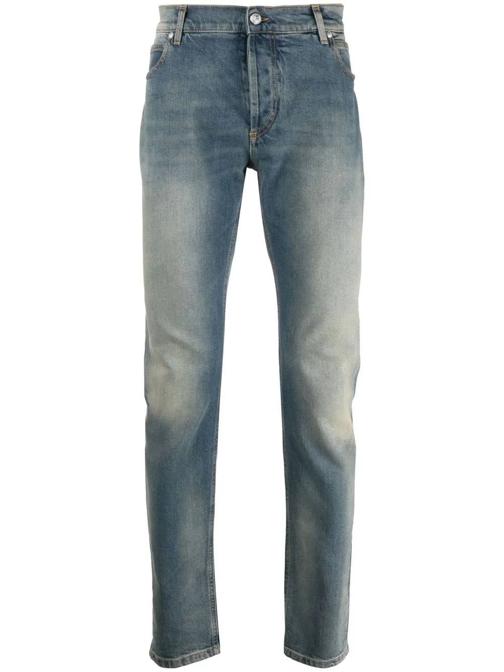 

Balmain jeans tapered con tiro medio - Azul