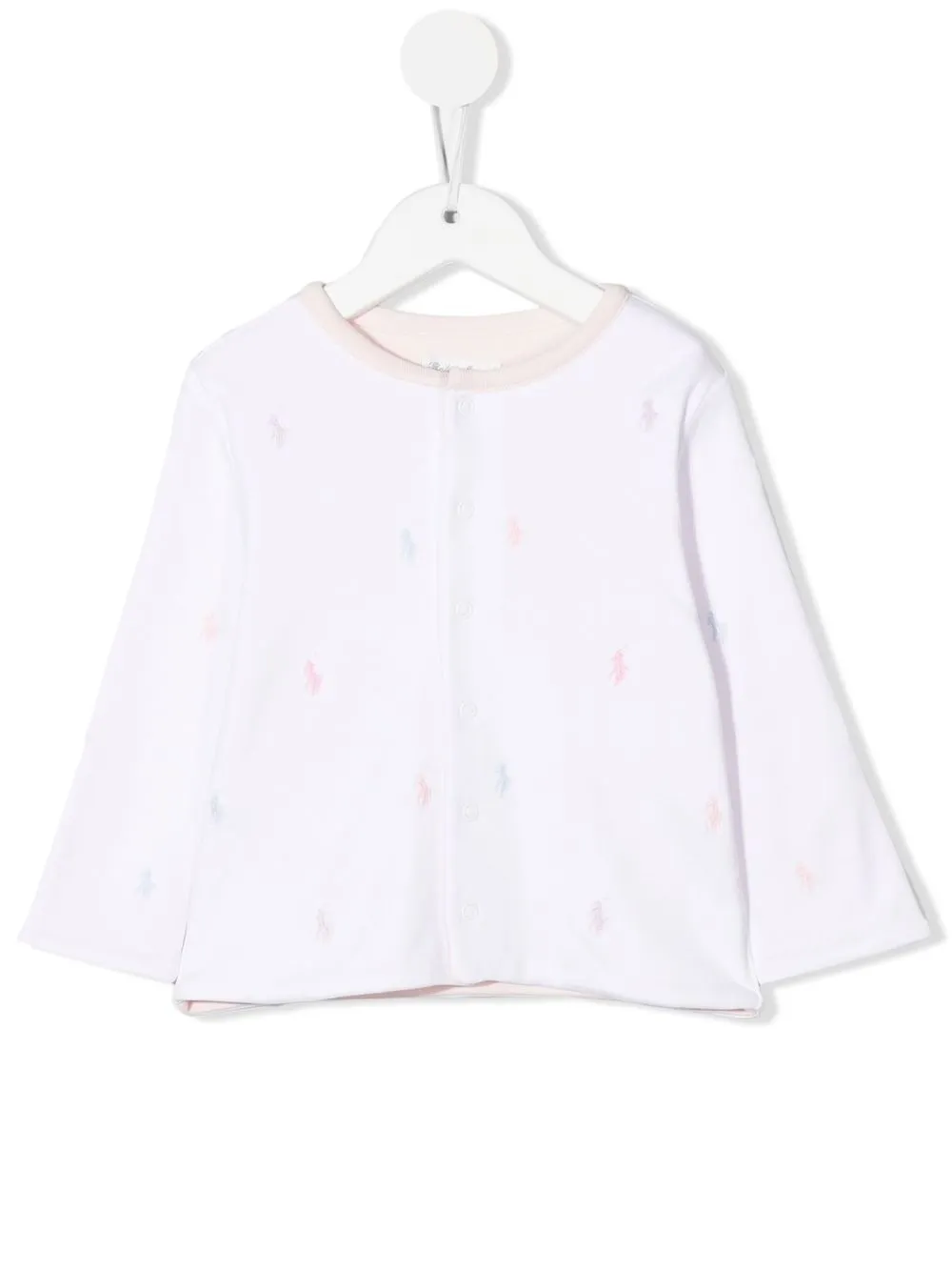 

Ralph Lauren Kids embroidered-logo cardigan - White