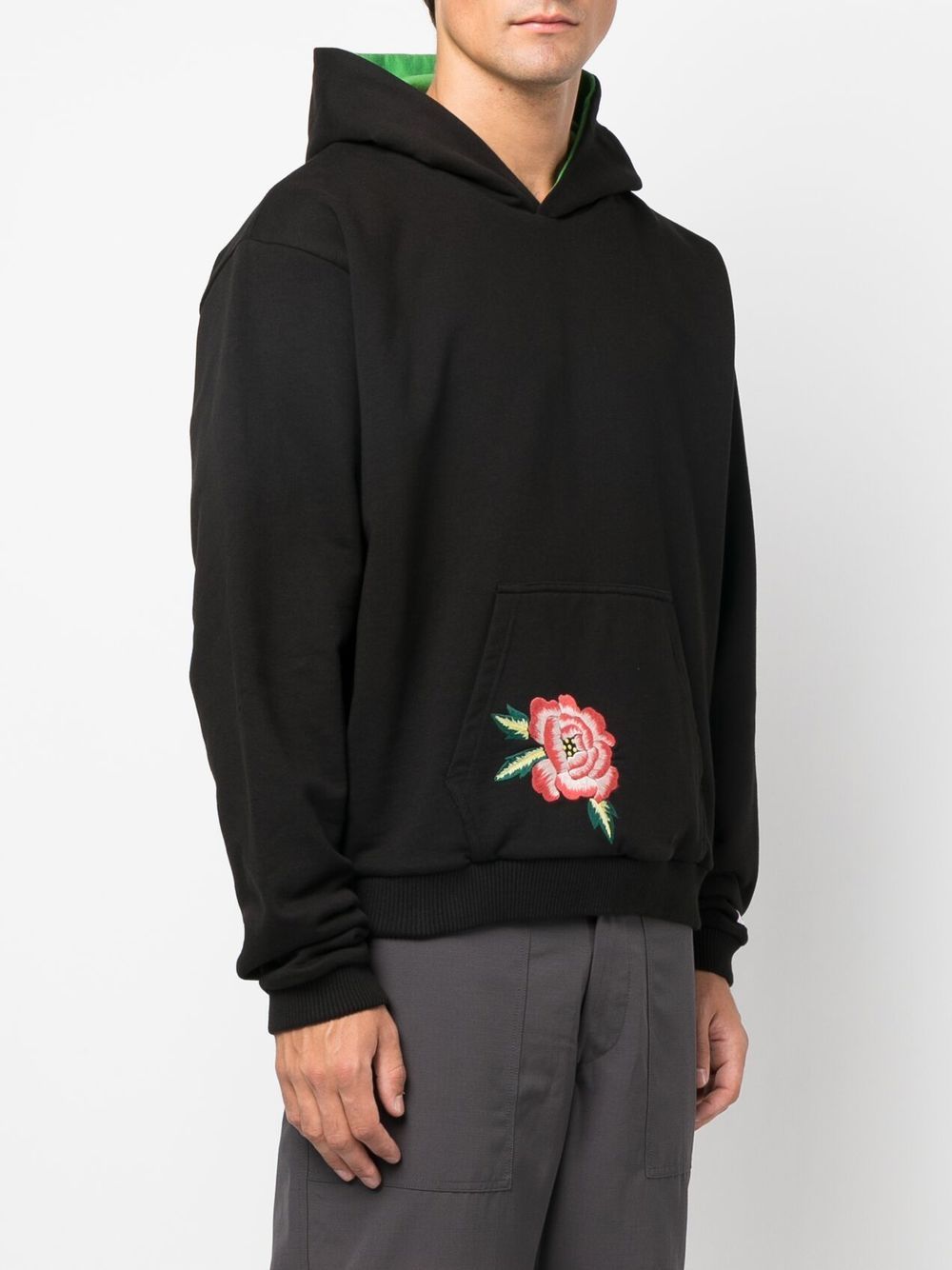 H&m black clearance rose hoodie