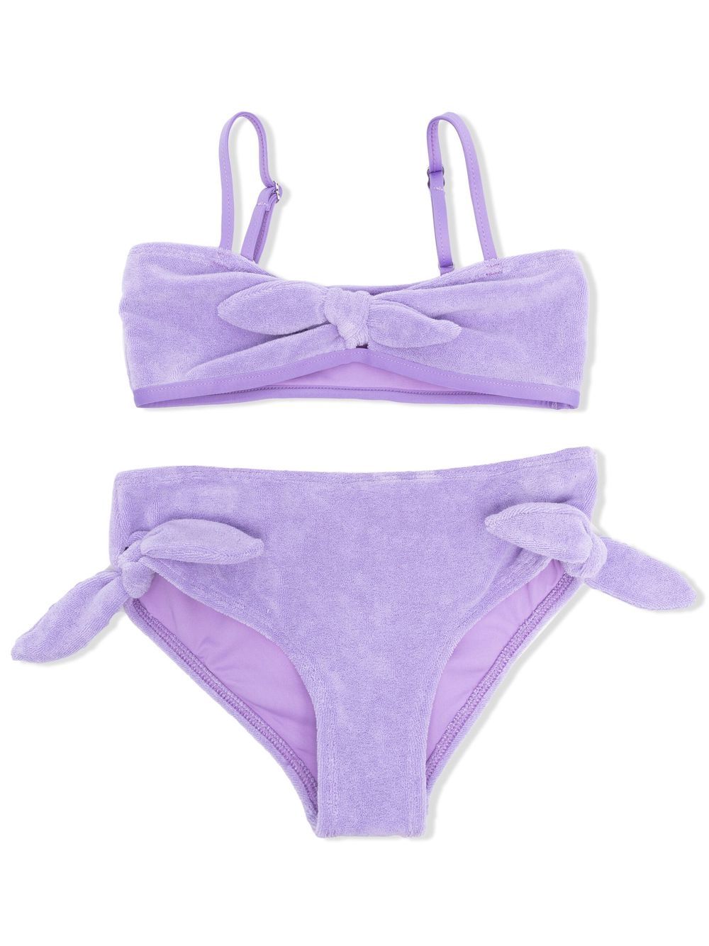 

ZIMMERMANN Kids bikini Jeannie con detalle de lazo - Morado