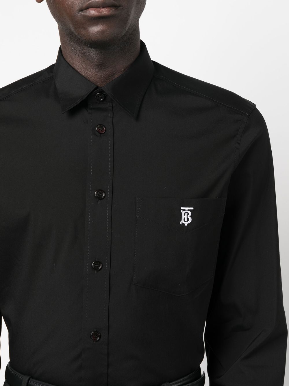 Burberry logo-embroidered shirt Men