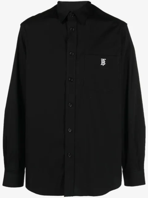 Burberry logo-embroidered shirt