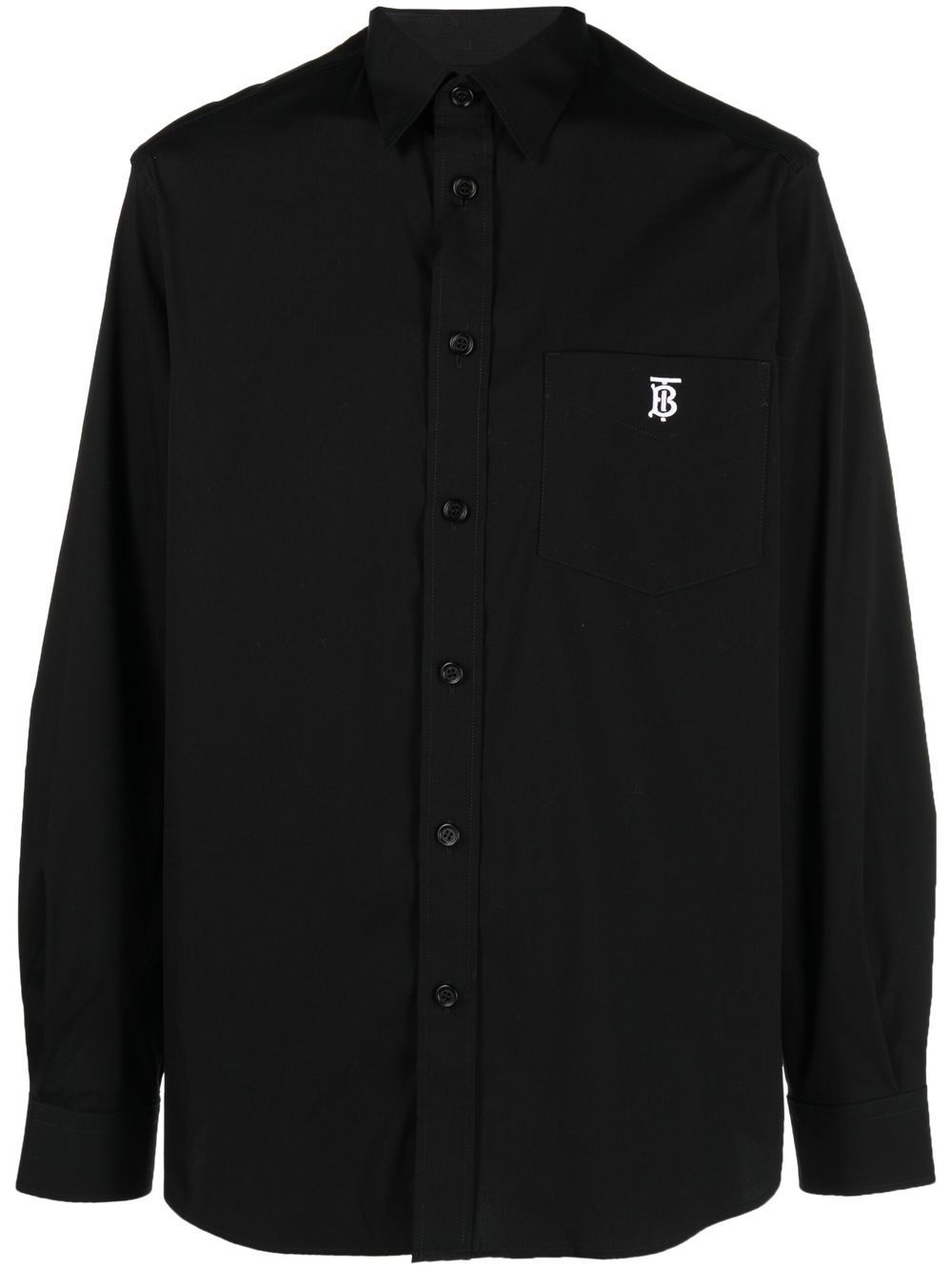 BURBERRY LOGO-EMBROIDERED SHIRT