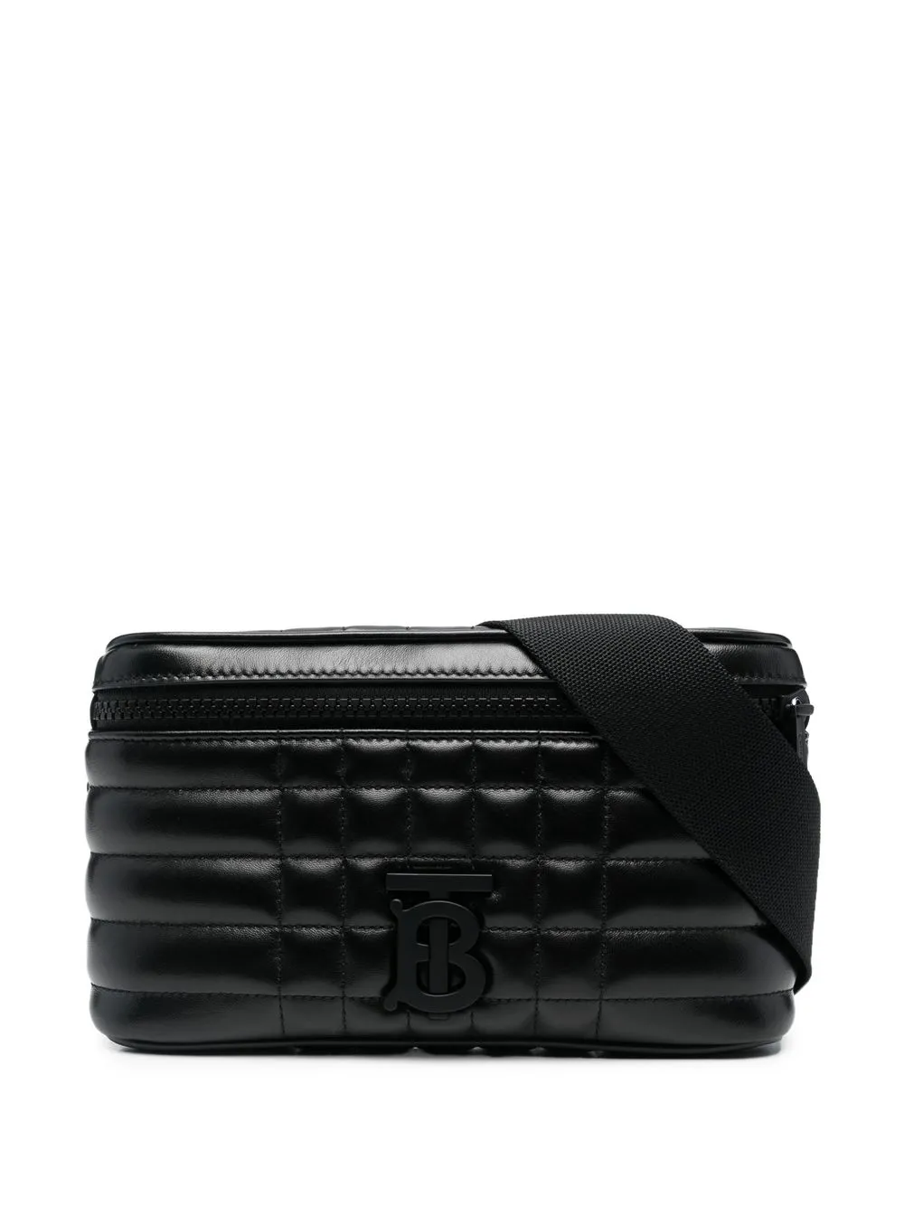 

Burberry cangurera capitonada con monograma TB - Negro