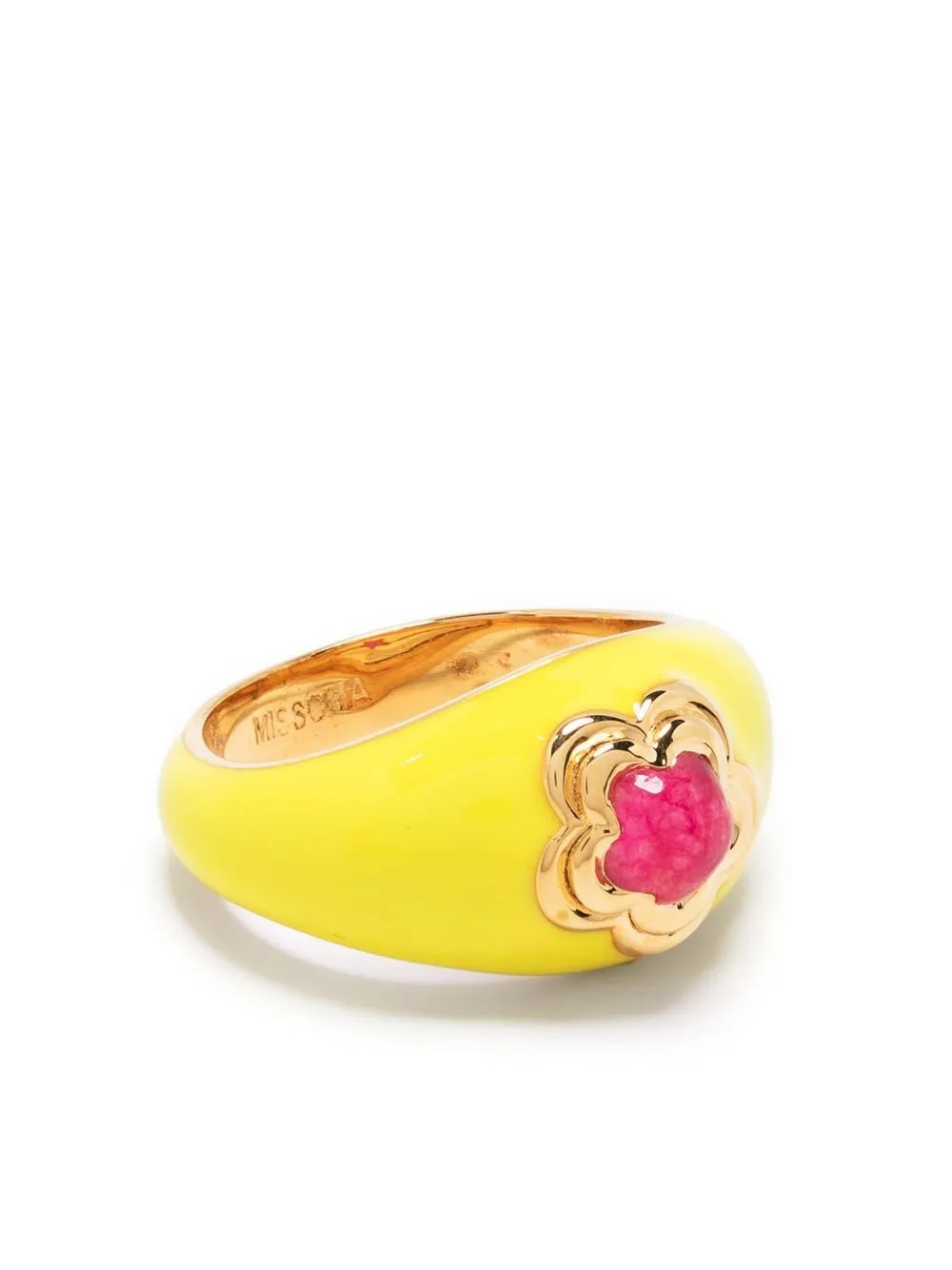 

Missoma anillo Good Vibes Esmalte Flower Gemstone - Dorado