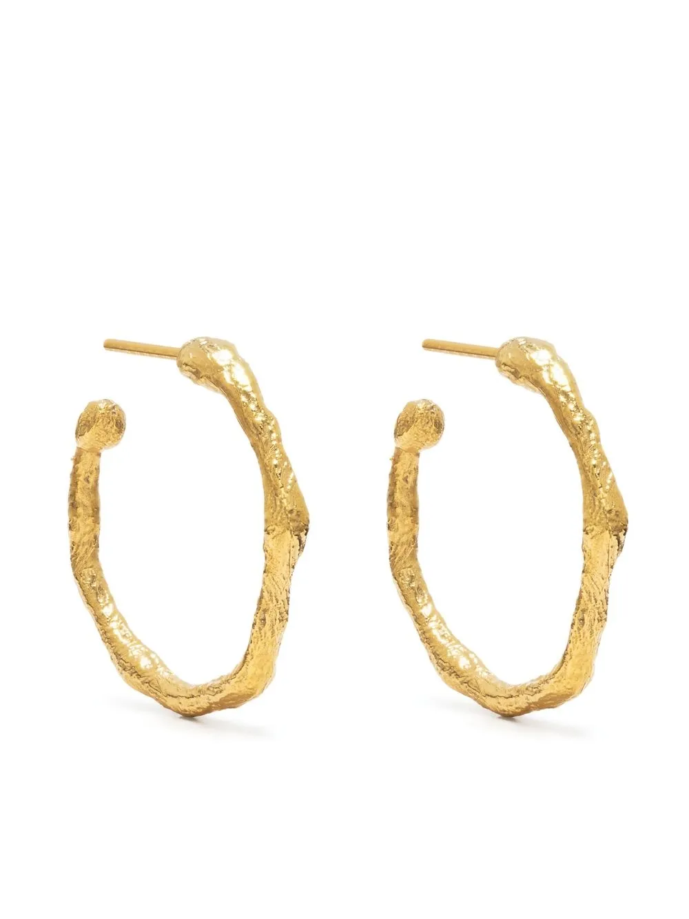 

Forte Forte hammered-effect hoop earrings - Gold