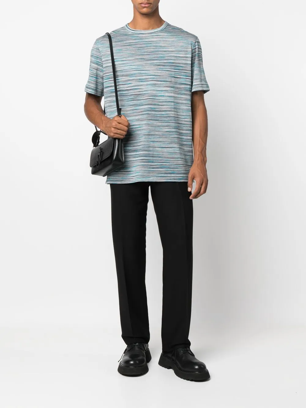 Missoni T-shirt met geometrische streep - Blauw