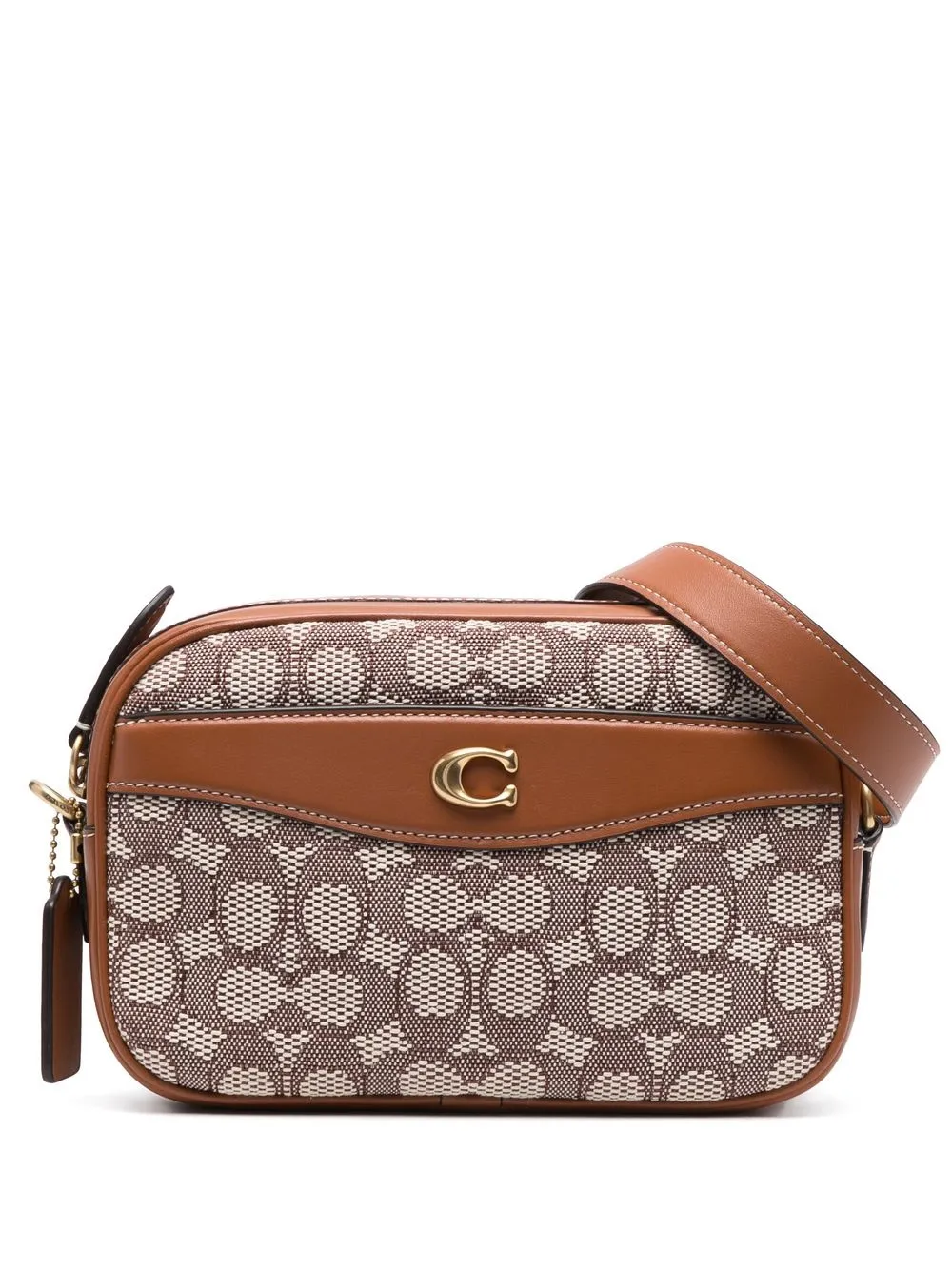 

Coach monogram logo-plaque camera bag - Brown