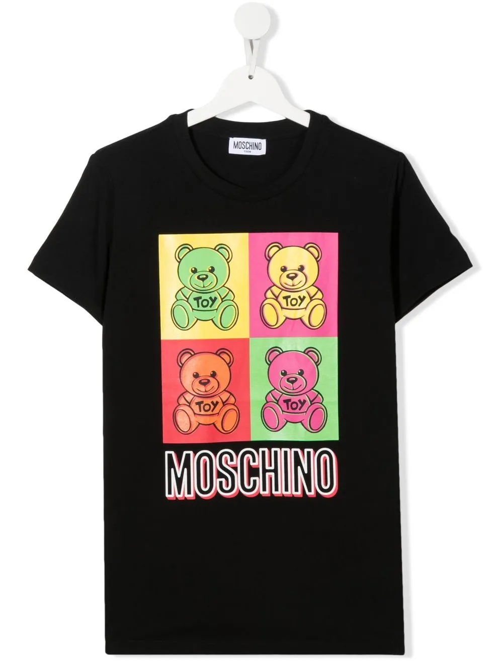 

Moschino Kids playera con motivo Teddy Mosaic - Negro