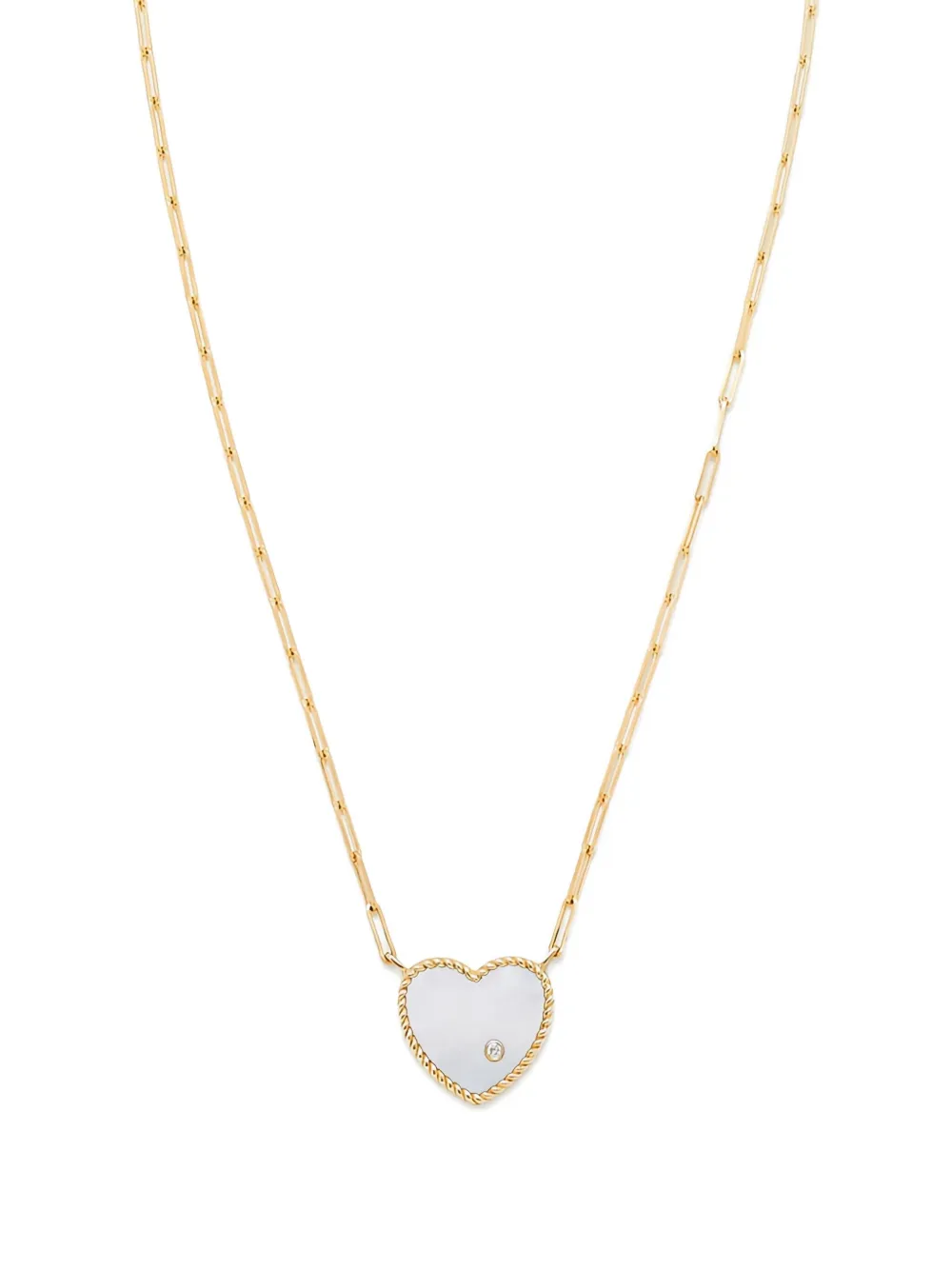 Yvonne Léon 18kt geelgouden halsketting met diamant
