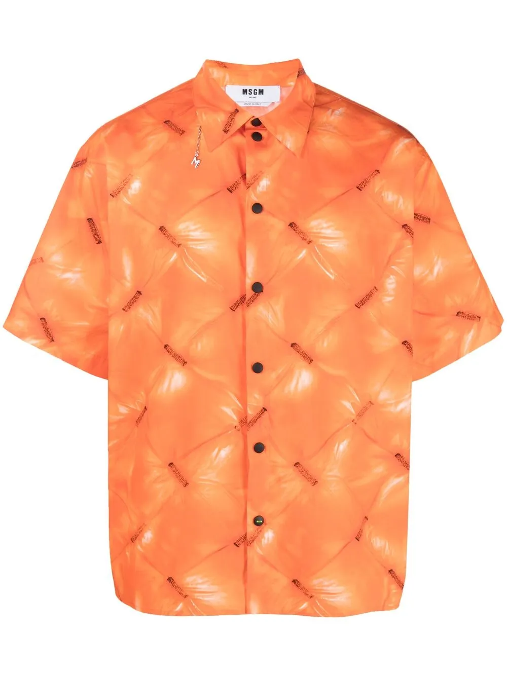 

MSGM graphic-print short-sleeve shirt - Orange