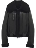 Courrèges shearling pilot jacket - Black