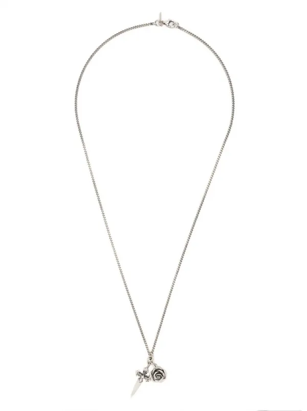 Emanuele Bicocchi Dagger Cross Necklace | Silver | FARFETCH