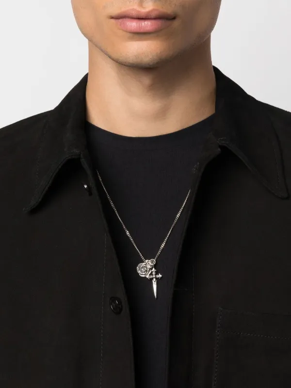 ネックレス・チョーカー emanuele bicocchi NEW DOUBLE CROSS NECKLACE (DGNCC3 SILVER) Large Double Cross Necklace