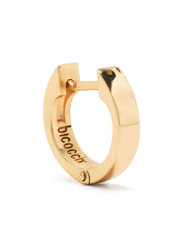 Emanuele Bicocchi Logo Engraved Hoop Earring | Gold | FARFETCH UZ 
