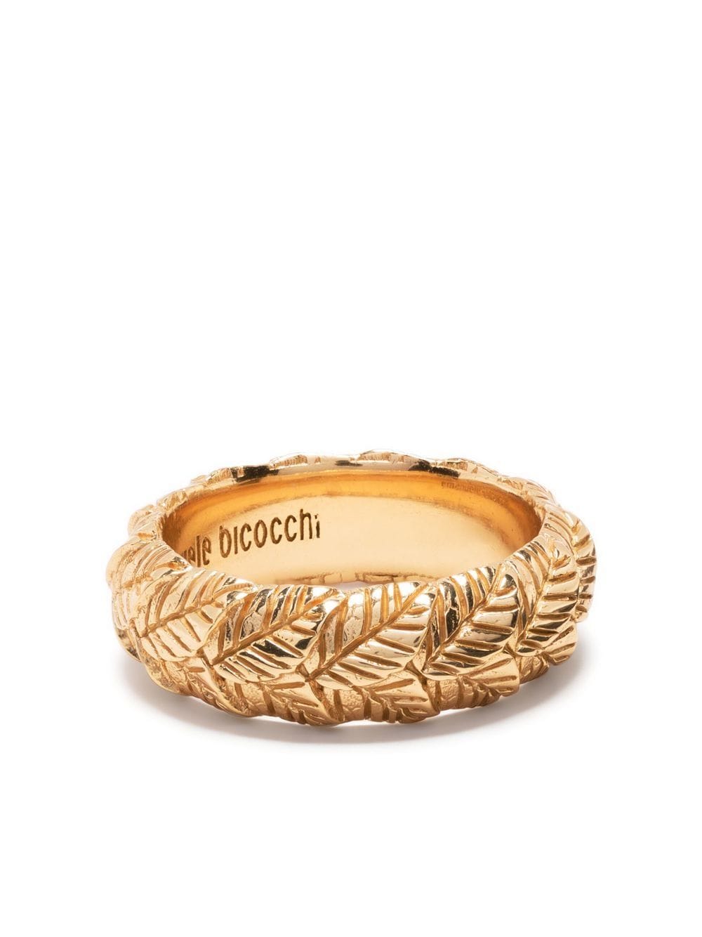 

Emanuele Bicocchi leaves engraved ring - Gold