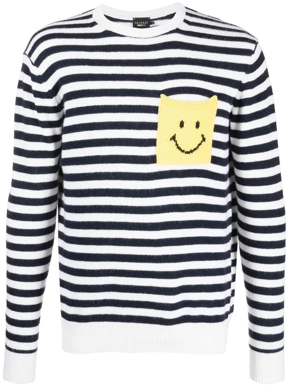 

Joshua Sanders striped smiley-face jumper - Blue