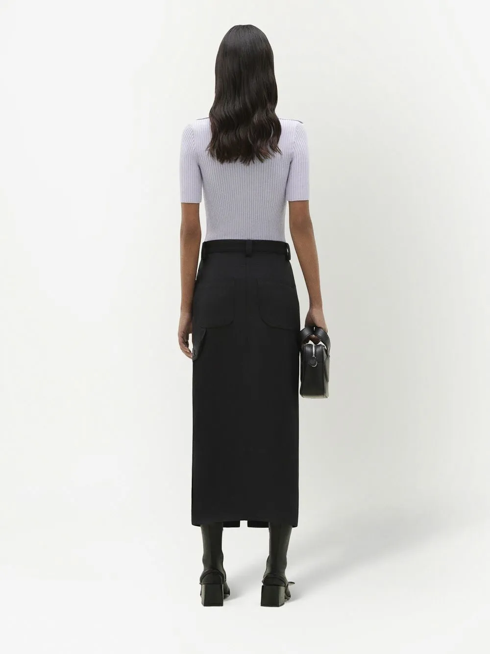Courrèges Ribbed Polo Top In 紫色