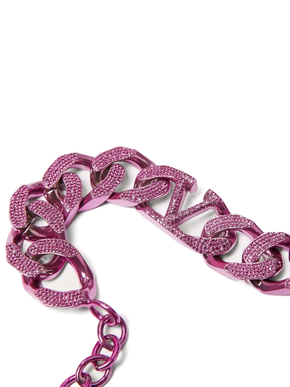 Valentino Garavani VLogo Signature curb-chain necklace - Roze