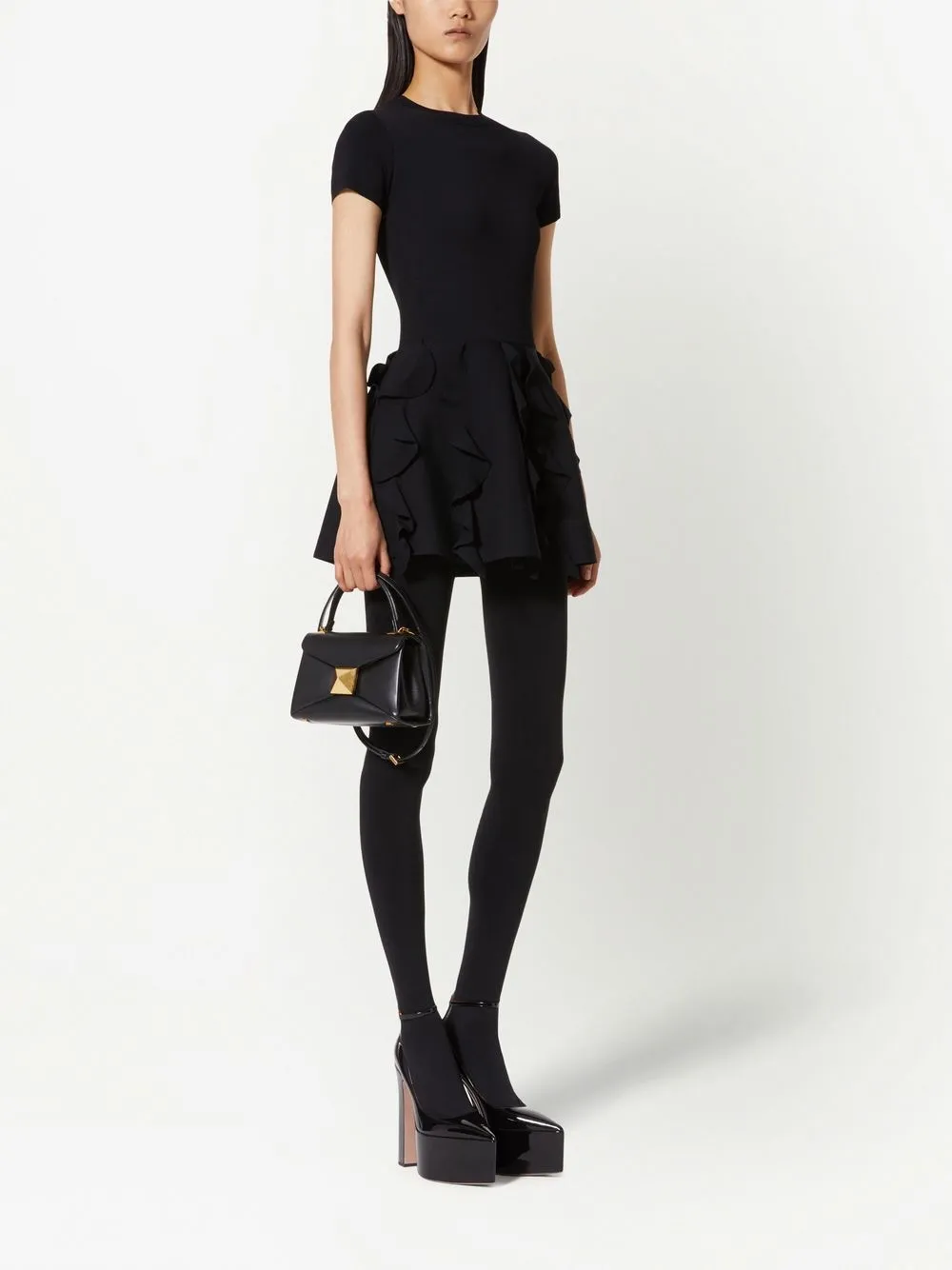 Valentino Garavani Mini-jurk met ruche - Zwart
