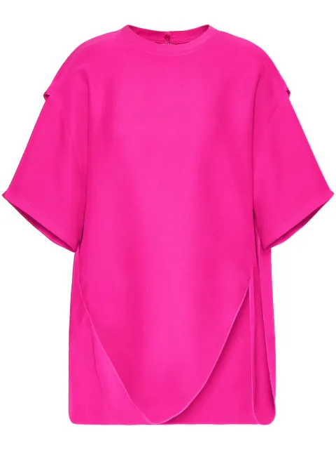 Valentino Garavani drape-detail asymmetric T-shirt